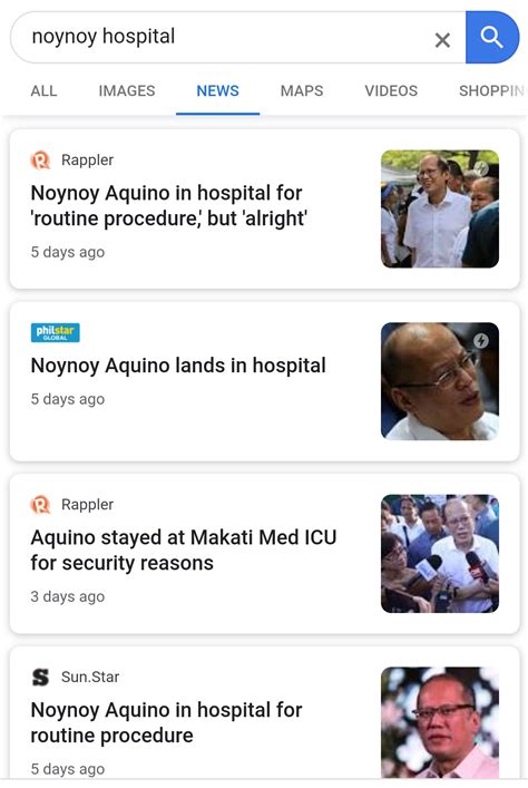 Manila, philippines — amid speculations about his health, former president benigno noynoy aquino iii was admitted to the makati medical center yesterday for still unknown reasons. Where is former President Noynoy Aquino?? - GetRealPundit