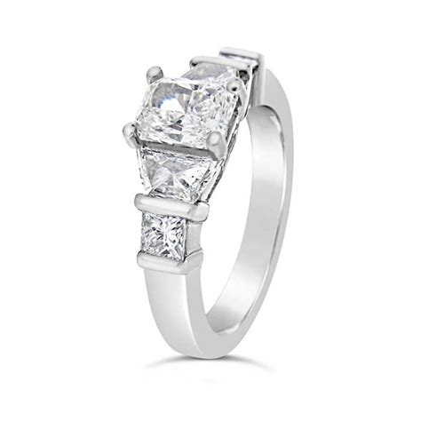 During the coronavirus social distancing measures, i can provide a consultation online via skype or zoom or with a home garden visit. Bespoke Radiant Cut Diamond with Trapezoid and Princess Sides Engagement Ring in Platinum By ...