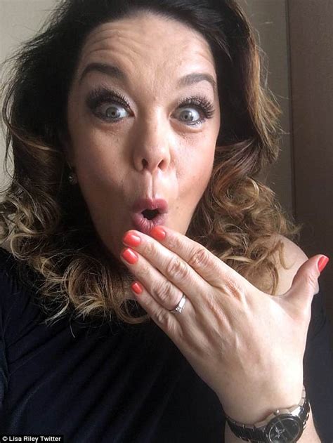 Star sessions with sara morgan: Newly-engaged Lisa Riley teases fans over identity of her fiancé as she larks around with a male ...