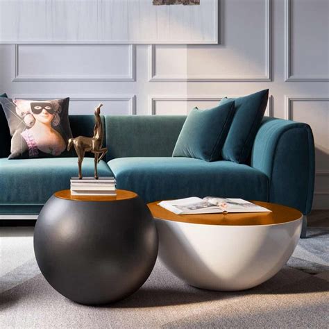 Jazzy stainless steel drum shaped end table by meridian furniture (1) $264$510. Modern Style Round Drum Coffee Table Black / White with ...