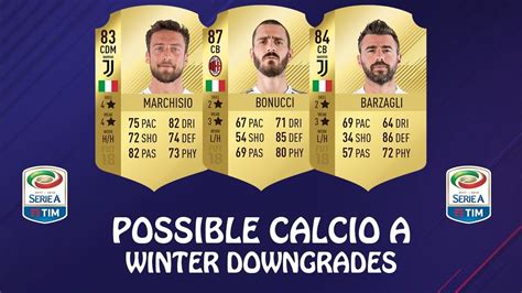 This is the series where we compare 2 player who are very similar and see who is th. FIFA 18 | POSSIBLE CALCIO A WINTER DOWNGRADES | w/ Bonucci ...