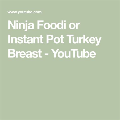 Trim any bits of fat or membrane from the turkey. Pin on Pressure cooker