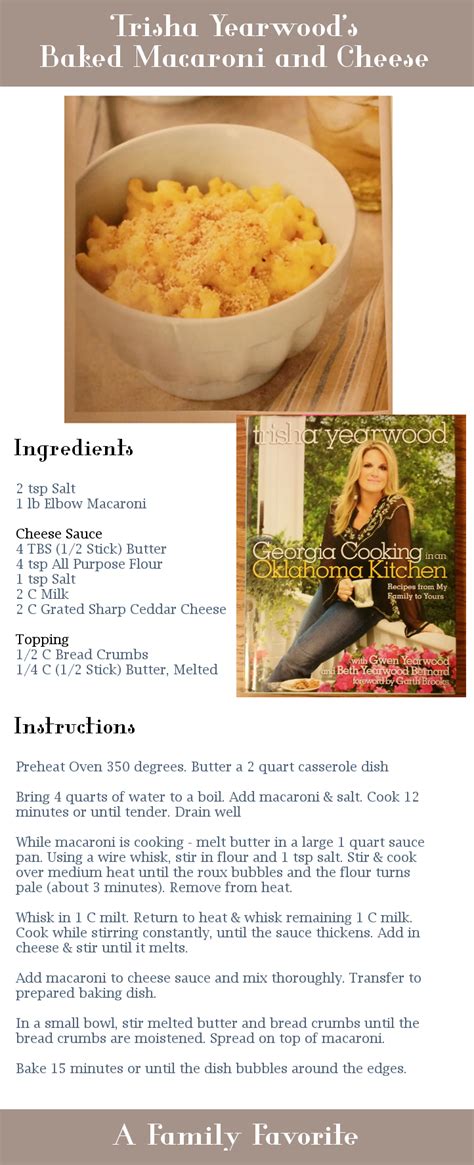 Recipe courtesy of trisha yearwood. Why I look Forward to Easter | No cook meals, Macaroni ...