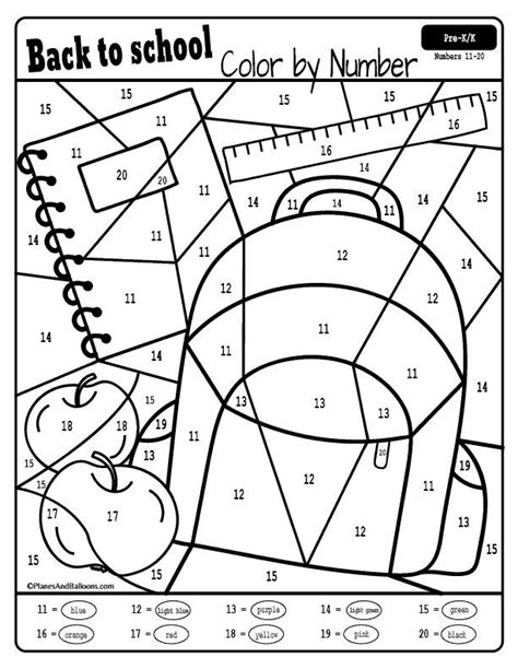 Back to school color by number worksheets | Back to school ... January 10, 2015 admin 0.