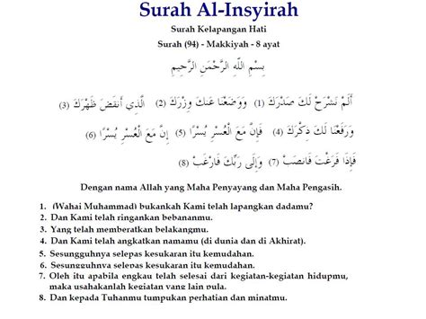 Kesusahan tidak pernah akan mengalahkan dua kemudahan (hr. CtSs ( Salmiah Saad ): TAJUK : Kelebihan / kehebatan Surah ...