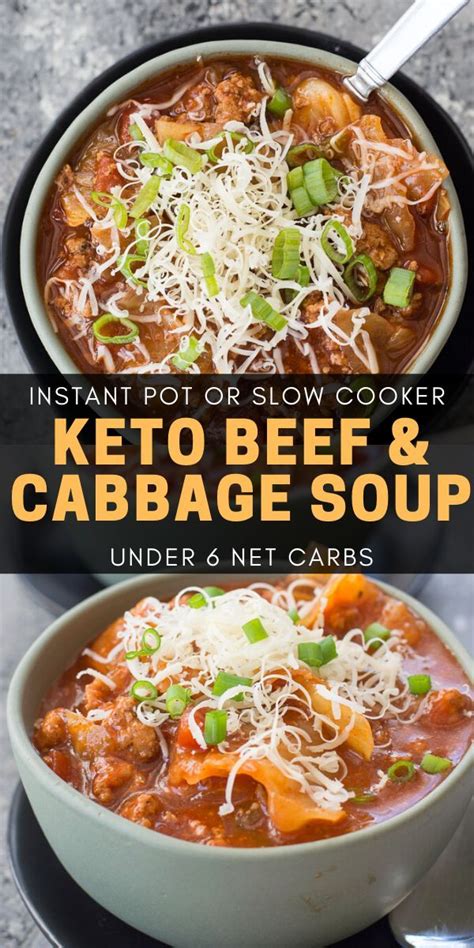 A delicious burger needs no bun! This Keto Cabbage and Beef Soup is a true low carb winter staple! At just under 6 net carbs with ...