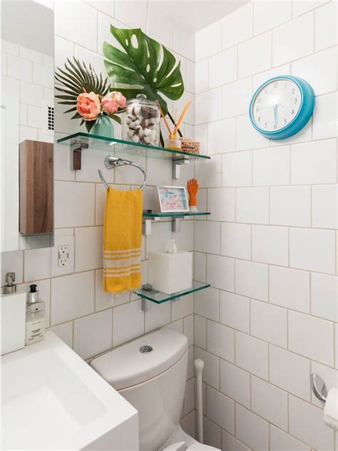 Its two tempered glass shelves are perfect for storing all your bathroom essentials without overwhelming the space. 25 Tiny Bathrooms We Love | Tiny bathrooms, Glass shelves ...
