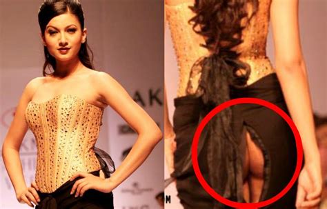 This list contains names like sonam kapoor to katrina kaif who faced this embarrassing moment. Gauhar Khan Wardrobe Malfunction Pictures