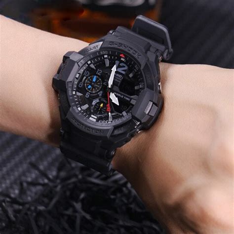 Battery life is rated for 2 years. Original Casio G-Shock GA-1100-1A1 Gravitymaster Watch ...