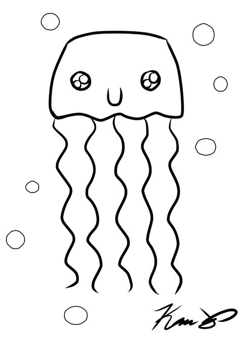 Cute jellyfish hand drawn cartoon animal character hand drawing vector cartoon character design download stock vector. Cute Jellyfish Drawing at GetDrawings | Free download