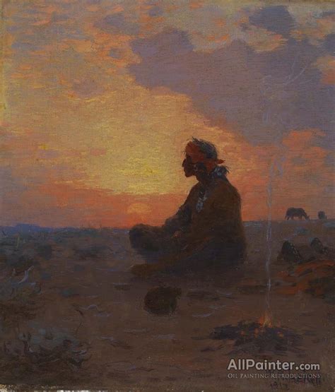 William robinson leigh was born on september 23, 1866 at maidstone manor farm, berkeley county, west virginia. William Robinson Leigh Sitting Indian, 1917 Oil Painting ...