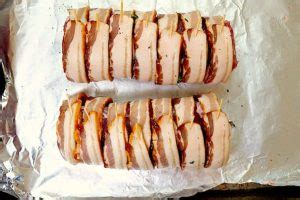 It's no fuss, partners well with fruit (especially apples), onions, or in fact, the only thing you really have to worry about with pork tenderloin is overcooking it. Bacon Wrapped Pork Tenderloin - Sips, Nibbles & Bites