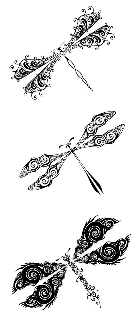 Dragonfly tattoos are a symbol of independence. Dragonfly Tattoos by symphoid on DeviantArt