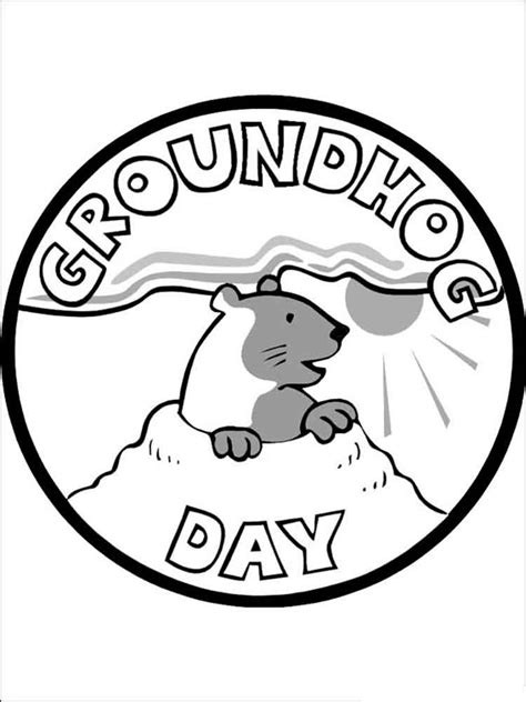 Cut out the pages stack them and staple together on the left side. Groundhog Day coloring pages. Free Printable Groundhog Day ...