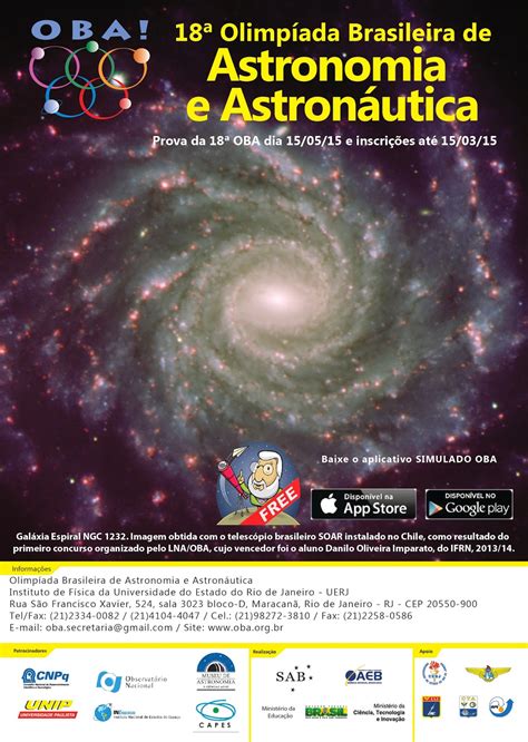 A oba é um evento aberto à participação. Ciências e Educação. : Olimpíada Brasileira de Astronomia ...