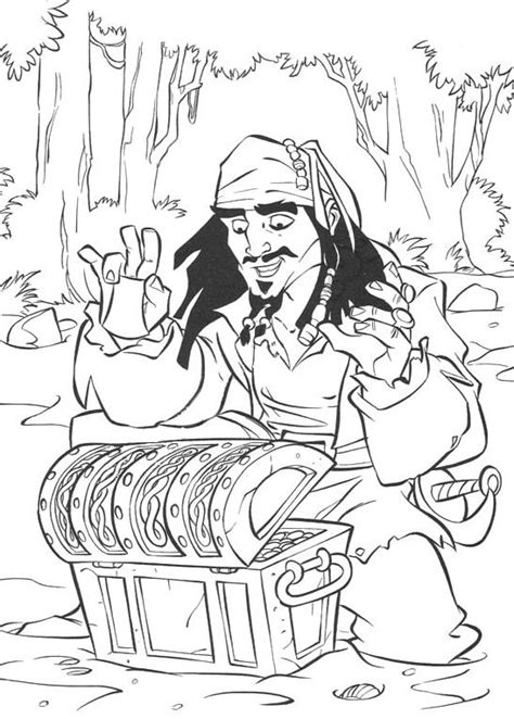 With sails as dark as a moonless night, and a hull painted to match. Jack Sparrow Finds The Treasure Chest Coloring Kids ...
