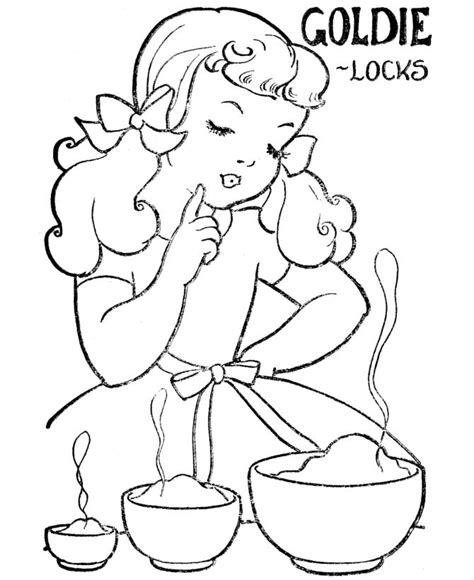 Valentine coloring sheet with a cute elephant girl and a heart. Goldielocks Story Character Coloring page | Coloring pages ...