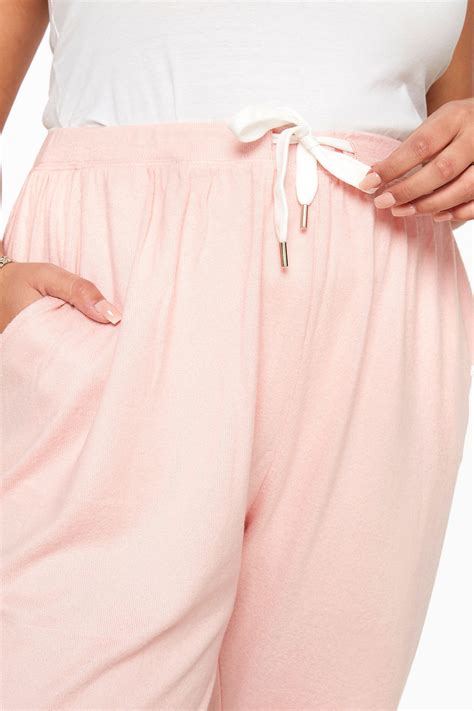 Pink Soft Jersey Lounge Pants | Yours Clothing