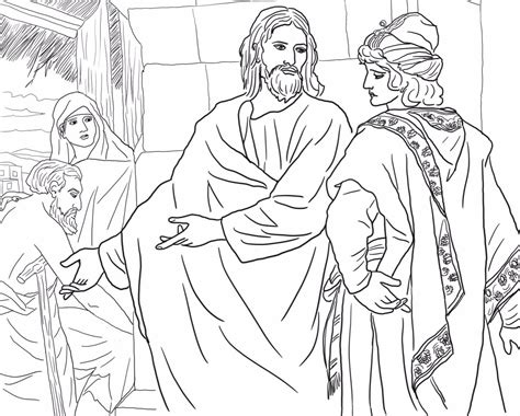 The rich young man p.182 colouring page: "Sell Everything You Have" | Luke 18:1-30 - St Luke's ...