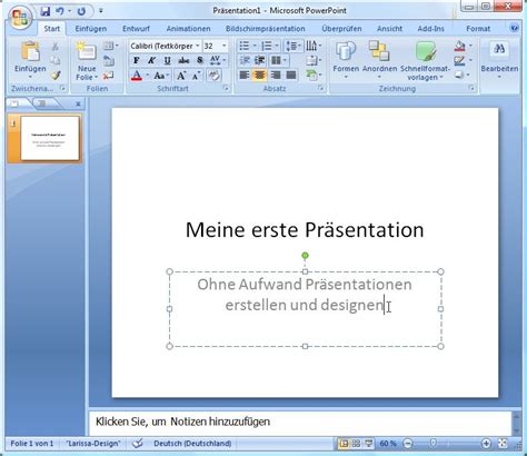 Maybe you would like to learn more about one of these? erste Folie anlegen in PowerPoint 2007 und mit Inhalt befüllen
