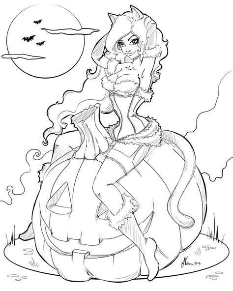 An easy way to find the best coloring pages for adults is to use the most popular page and sort the list by most printed and ever. Line work Halloween 2012 by NoFlutter on DeviantArt