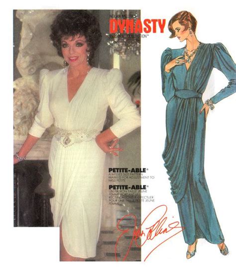 Dynasty (tv series) ~ john forsythe; McCall's 2224 Dynasty Joan Collins Rare Evening Dress with ...