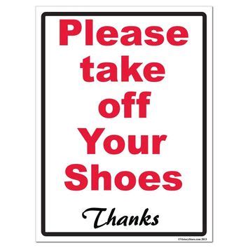 My sign center please remove your shoes sign, small oval shaped, laser engraved, indoor and outdoor use, 3 x 5. Shop Please Take One Signs on Wanelo