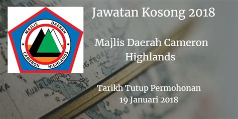 • field service manager • senior field service technician • quality document controller / qa assistant • quality analyst. Majlis Daerah Cameron Highlands Jawatan Kosong MDCameron ...