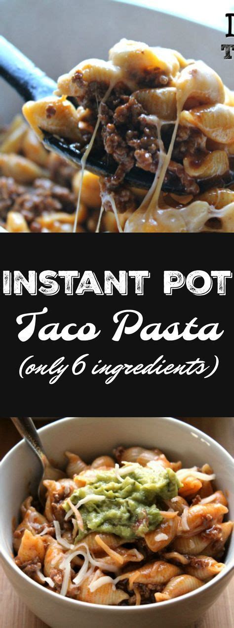 With instant pot pasta recipes, i no longer have to make a pot of sauce and add it to the noodles later. Instant Pot Taco Pasta | Recipe | Instant pot dinner recipes, Easy instant pot recipes, Instant ...