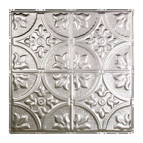 Tin backsplash panels will run from $10 to $50 each depending on size of the panel (12x12 or 24x24), finish, coating and design. Great Lakes Tin Jamestown 2 ft. x 2 ft. Nail Up Tin ...