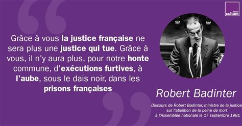 La minute culturelle(@laminuteculturelle) le discours de robert badinter pour l'abolition de la peine de mort après l'élection de mitterand en 1981 #politique #droit #parlement #gauche | les. Après le discours la veille de robert badinter, ministre ...