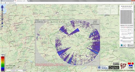 Bouřky v sobotu opět dorazily do česka. OrgoNet: Radar Skalky vysílá pravidelné intenzívní pulsy