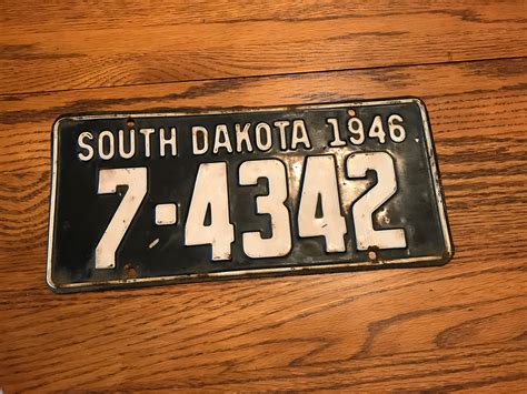 By doing this procedure you no longer need to pay california they will then tell you the amount you need to pay based on the vehicle weight. Vintage South Dakota 1946 Black | South dakota, License ...