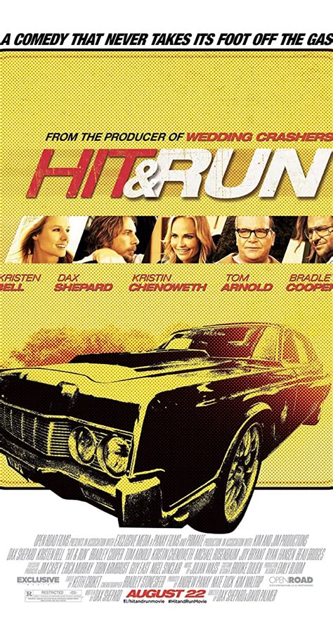 The film tells the story of a young mgm and 20th century fox home entertainment released the film to dvd on january 13, 2009. Hit and Run (2012) - IMDb