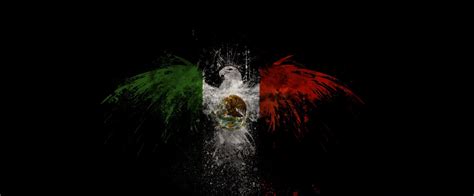 American eagle flag national red ribbon symbol vector illustration. #Mexico #flag #eagle digital art black background #green # ...