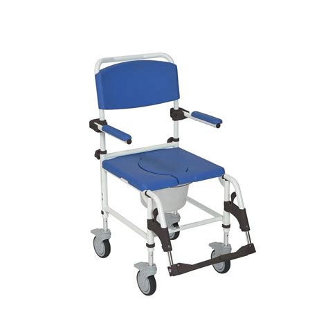 It comes with rear locking casters making it quite versatile as it can be used both as a wheel and. Amazon.com: Drive Medical Aluminum Shower Commode Mobile ...