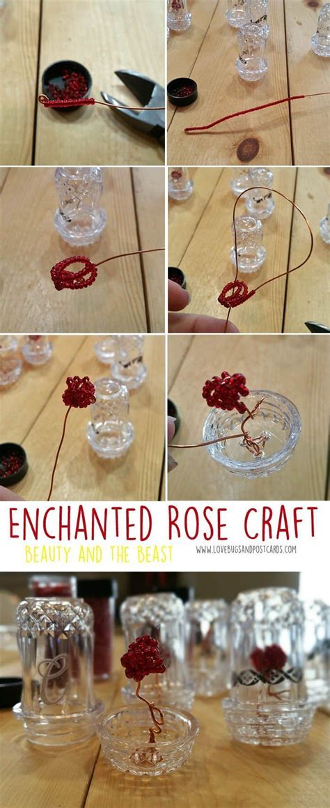 Diy enchanted rose | beauty & the beast. DIY Enchanted Rose in a Jar craft #BeautyAndTheBeast | Enchanted rose, Rose crafts, Jar crafts