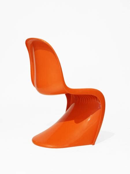 Panton chairs are a solid plastic chair made in a single mold finished with a matt surface. Ruempelstilzchen | Panton Chair | Herman Miller | orange