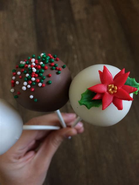 Cleverly drizzle your chunky sauce on top of your sliced lamb when done for a tasty and virbant pop of flavor and color. Christmas theme holiday cake pops. Chocolate and vanilla ...
