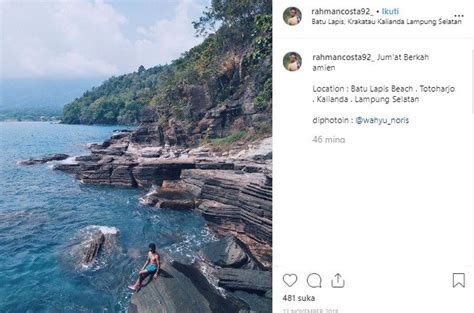 Gede yang masih kenceng gini, uhhh bikin para penonton bingung nyari posisi buat. Keren, Pantai di Lampung Ini Suguhkan Panorama Unik Batu ...