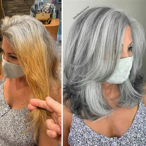 Covering gray roots on blonde hair. Instead Of Covering Grey Roots, This Hair Colorist Makes ...