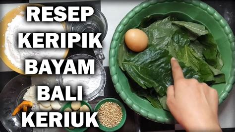 50 grm tapioka/ kanji 3. Cara Membuat Kripik Bayam Bali kriuk - Ide Bisnis Untung Besar - YouTube