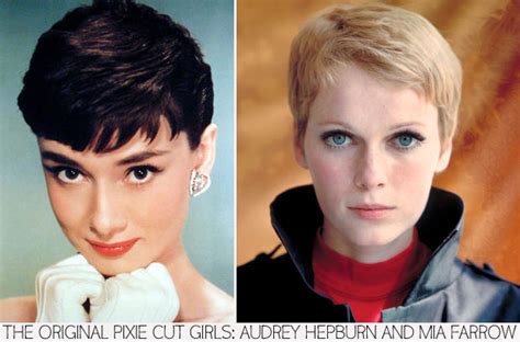 In 1967 vidal sassoon was filmed cutting mia farrowâ€™s luscious long locks into a cropped pixie cut for roman polanskiâ€™s new movie, rosemaryâ€™. most famous pixie haircuts Audrey Hepburn Mia Farrow ...