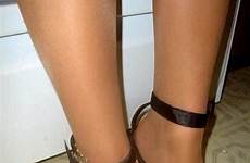heels nylon high strappy sexy pantyhose feet sandals nylons toes hot stockings tan sandal suntan stiletto heel legs hose pumps