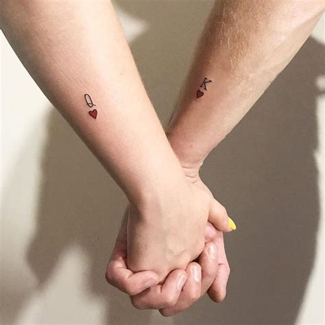 Small couple tattoos king and queen. Queen and King Tattoo by Melisa