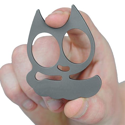 Hot promotions in cat defense keychain on aliexpress: Alloy Cat Self Defense Keychain Steel Finger Knuckles ...