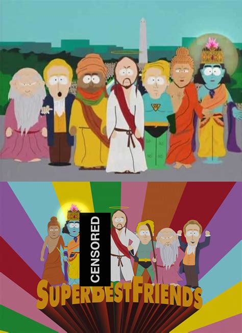 (launches the rocket and flies in the sky) jesus: Super Best Friends 2001 vs. 2010 : southpark