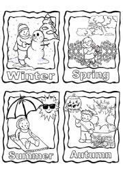 Free printable seasons coloring pages sheets preschoolers four. Four Seasons Coloring Page Printable … | Pinteres…