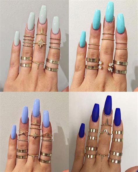 Todos los tonos de piel tienen. #acrylicnails | Uñas para piel morena, Manicura de uñas, Uñas acrilicas azules