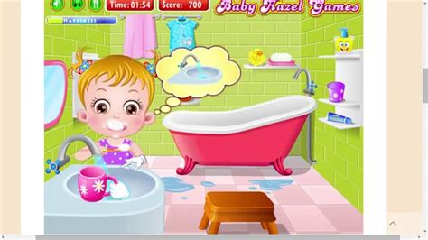 Can you help her tidy up her bathroom in this simulation game? baby hazel bathtime - YouTube
